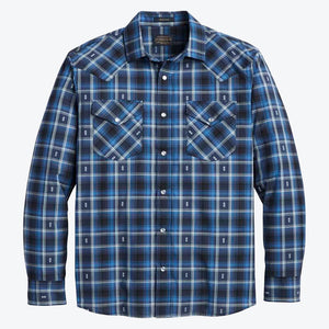 Pendleton - L/S Frontier Shirt - Blue Ombre -  - Main Front View