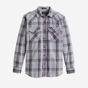 Pendleton - FRONTIER SHIRT - GREY/CHARCOAL/WHITE -  - Main Front View