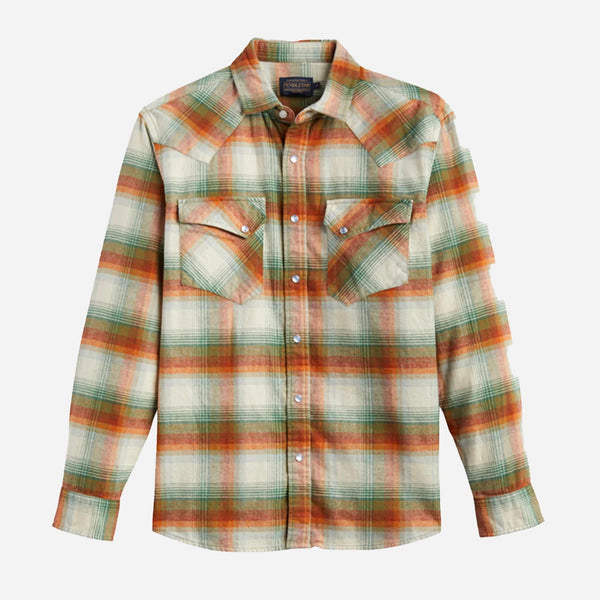 WYATT SHIRT - FIR/TAN/RED PLAID