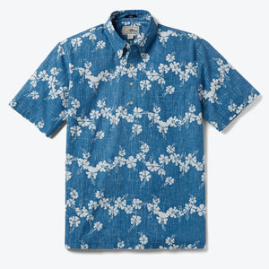 Reyn Spooner - Mini 50th State Floral Classic Pullover - Dark Blue -  - Main Front View
