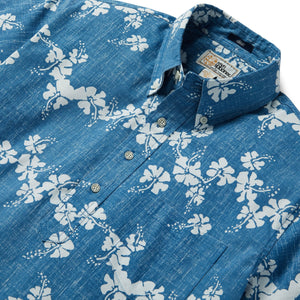 Reyn Spooner - Mini 50th State Floral Classic Pullover - Dark Blue - Reyn Spooner MINI 50TH STATE FLORAL PULLOVER in DARK BLUE - Alternative View 1