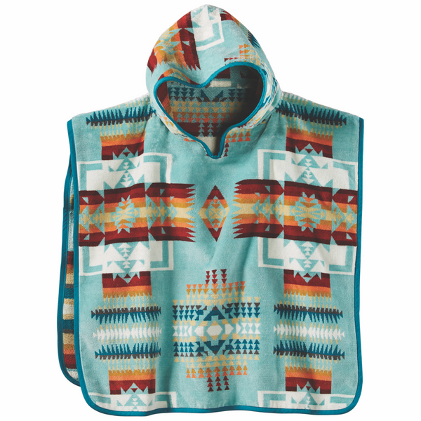 Pendleton Chief Joseph Hooded Baby Towel - Aqua - The Great Divide
