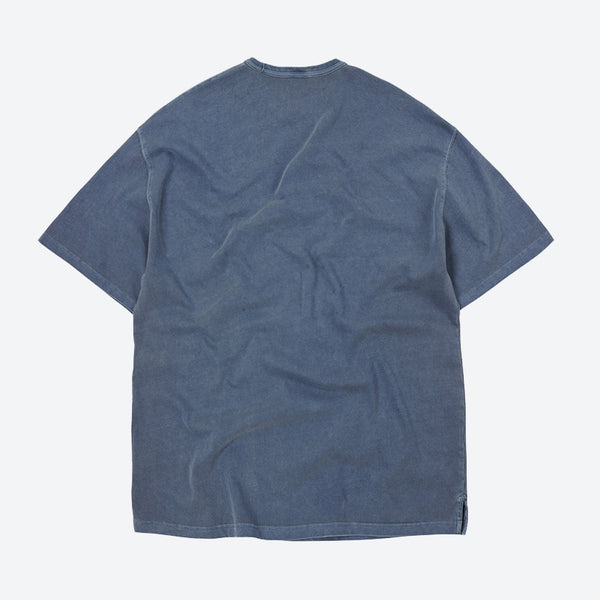 OG PIGMENT DYEING HALF TEE - BLUE