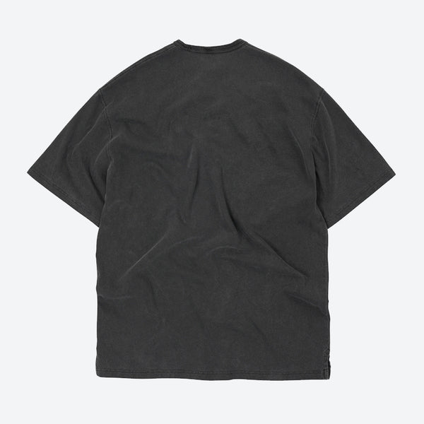 OG PIGMENT DYEING HALF TEE - CHARCOAL
