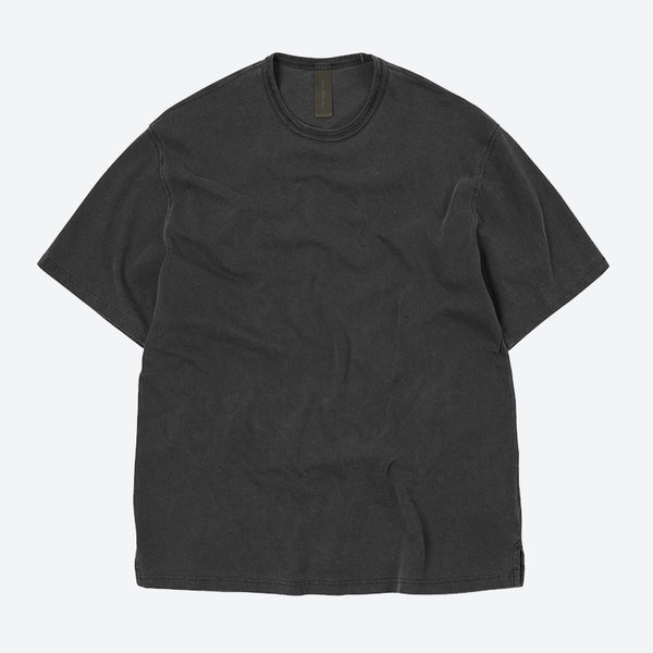 OG PIGMENT DYEING HALF TEE - CHARCOAL