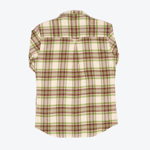 Dubbleware - Milton Flannel Shirt - Cream / Green -  - Alternative View 1